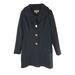 Michael Kors Jackets & Coats | Michael Kors Womens Coat Wool Blend Hooded Button Front Black 2 | Color: Black | Size: 2