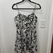 American Eagle Outfitters Dresses | American Eagle Black/White Palm Print Spaghetti Strap Peek-A-Boo Mini Dress Sz6 | Color: Black/White | Size: 6