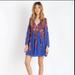 Free People Dresses | Free People Penny Lover Boho Minidress Size S | Color: Blue | Size: S