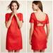 Anthropologie Dresses | Anthropologie Maeve Alexia Bow-Back Shift Dress In Red 0p | Color: Red | Size: 0p