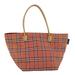 Burberry Bags | Burberry Nova Check Tote Bag Nylon Leather Red Beige Black Auth 54466 | Color: Tan | Size: Os