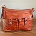 Dooney & Bourke Bags | Dooney & Bourke Cognac Florentine Zebra-Embossed Leather Crossbody | Color: Brown/Red | Size: Os