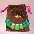 Kate Spade Jewelry | Kate Spade Statement Necklace | Color: Gold/Green | Size: 9 Inches From Clasp To Bottom Of Center Stone