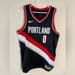 Nike Shirts | Nike Damian Lillard Portland Trailblazer Swingman Black Red Dn2020-010 - Size Xl | Color: Black/Red | Size: Xl