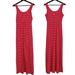 Columbia Dresses | Columbia Pfg Omni Wick Maxi Dress Sleeveless Striped Red & White Stripes, Size S | Color: Red/White | Size: S