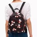 Kate Spade Bags | Kate Spade Dawn Medium Backpack Nylon Black Floral Plum Botanical | Color: Black/Pink | Size: Os