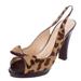 Kate Spade Shoes | Kate Spade New York Auth Women Animal Print Ponyhair Leather Slingback Size 7.5 | Color: Brown/Cream | Size: 7.5