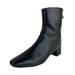 J. Crew Shoes | Jcrew Center Seam Roxie Black Leather Heeled Boots | Color: Black | Size: 8.5