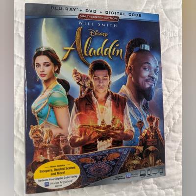 Disney Media | Aladdin | Disney | Live Action Blu-Ray + Dvd + Digital Code | Color: Blue | Size: Blu-Ray + Dvd + Digital Code