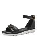 MARCO TOZZI Damen Sandalen mit Keilabsatz Hinten geschlossen Vegan, Schwarz (Black), 38