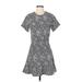 Parker Casual Dress - Mini: Gray Jacquard Dresses - Women's Size X-Small