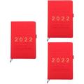 NUOBESTY 3 Pcs 2022 Agenda Book Time Management Notebook Weekly Planner Note Pads New Year Schedule Notebook 2022 Planner Notebook Journey Notepad Schedule Planner Manual School Supplies A5