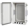 Animacyn Electrical Junction Box Outdoor/Indoor Weatherproof Cover with Lock, 11.8" H x 7.9" W x 5.1" D, Gray