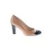 Franco Sarto Heels: Pumps Chunky Heel Work Tan Shoes - Women's Size 9 - Round Toe