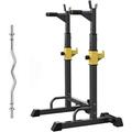 Squat Stand Dipping Station Gym Weight Bench Press Stand Power Rack, Squat Bar Rack Adjustable Barbell Rack Pull Up Bar Squat Rack Multifunction Bench Press Barbell Rack Up Barbell Rack Squat Sta