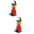 Toyvian 2pcs dining table decorate Japanese-style desk Samurai Doll Ornament baby ornaments doll Japanese Dolls party supplies gadgets household puppet office desk decor gift