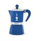 Bialetti Rainbow Moka Pot – 3 Cup Espresso Maker With Safety Valve – Schiaccianoci Limited Edition - Blue Italian Stovetop Coffee Maker