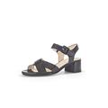 Gabor Women's Strappy Comfort Leather Sandals (Black, UK Footwear Size System, Adult, Women, Numeric, Medium, 3)