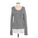 Calvin Klein Pullover Sweater: Gray Print Tops - Women's Size Small