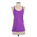 Under Armour Active Tank Top: Purple Solid Activewear - Women's Size Small