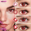 UYAAI-Lentilles de Contact Naturelles pour Documents Série Rouge Yeux Rouges Yeux Roses 2