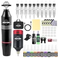 Kit de tatouage professionnel sans fil 55 pièces Machine complète à tatouer par brouillard sécant