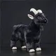 Chèvre noire haute fidélité Anime mignon en peluche mouton jouets en peluche simulation d'animaux