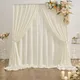 Toile de fond en mousseline de soie ivoire fil de tulle de mariage tissu transparent cristal