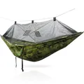 Hamac de camping portable avec moustiquaire lit-balançoire en parachute articles de camping