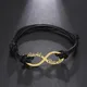 Lemegeton bracelet personnalisé Bracelet personnalisé avec nom infini pendentif en acier