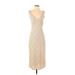 Charlie Holiday. Casual Dress - Sheath V Neck Sleeveless: Tan Dresses - Women's Size 2