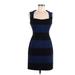 Banana Republic Casual Dress - Sheath: Blue Color Block Dresses - Women's Size 6 Petite