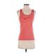 Nike Active Tank Top: Red Color Block Activewear - Women's Size Small
