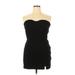 Hollister Cocktail Dress - Bodycon Strapless Sleeveless: Black Solid Dresses - Women's Size X-Large
