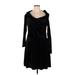 Chelsea28 Casual Dress - A-Line: Black Print Dresses - New - Women's Size X-Large