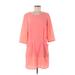 Vero Moda Casual Dress - Shift: Pink Solid Dresses - Women's Size Medium