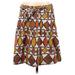 BCBGMAXAZRIA Formal Skirt: Brown Aztec or Tribal Print Bottoms - Women's Size 8