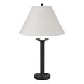 Hubbardton Forge Simple Lines 27" Table Lamp Metal/Fabric in Black/Brown | Wayfair 262072-10-271