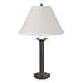 Hubbardton Forge Simple Lines 27" Table Lamp Metal/Fabric in Black/Brown | Wayfair 262072-07-271