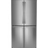 GE Profile™ GE Profile Series Energy Star Smart 28 Cu. Ft. Fingerprint Resistant Quad-Door Refrigerator, in Black/Gray/White | Wayfair PAD28BYTFS