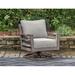 Signature Design by Ashley Hillside Barn Outdoor Swivel Lounge w/ Cushion Plastic/Metal in Black/Brown/Gray | 36.5 H x 30.75 W x 34.75 D in | Wayfair