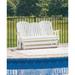 Signature Design by Ashley Hyland Wave Outdoor Glider Loveseat Plastic in White | 43.31 H x 67.01 W x 30.75 D in | Wayfair P111-835