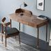 Recon Furniture Rectangle Writing Desk & Chair Set Wood/Metal in Brown/Gray/Yellow | 29.53 H x 47.24 W x 23.62 D in | Wayfair