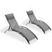 Red Barrel Studio® 2pcs Set Chaise Lounges Outdoor Lounge Chair Metal in Black | Wayfair 352FAE3710BF40A8B9F81EBFC4B4CD48
