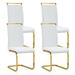 Orren Ellis Montmorency Metal Cushions Back Parsons Chair Upholstered/Metal in White/Yellow | Wayfair 2547CFADBF94472B95E604600E683202