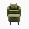 Barrel Chair - Red Barrel Studio® Mariajulia 29.13" W Barrel Chair & Ottoman Polyester in Green | Wayfair B61CA6CE6D594571A5F2A6C0D054C94C