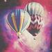 Ebern Designs Balloons In Space by Maybe Sparrow Photography Print Paper, Solid Wood in Blue/Pink | 12 H x 12 W x 1.25 D in | Wayfair