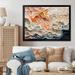 Wrought Studio™ Beige & Orange Custards Collage - Abstract Wall Decor Metal in Blue/Orange | 30 H x 40 W x 1.5 D in | Wayfair