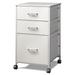 Rebrilliant Mendivil 3 Drawer Storage Drawer w/ Locking Wheels in White | 1 W in | Wayfair 791FB40C517E4E14B9796524BD4A5015