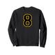 Nummer #8 Sporttrikot Uniform Gelb Schwarz Glückszahl Sweatshirt